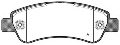 OPEN PARTS bpa123800 -  Комплект тормозных колодок, дисковый тормоз